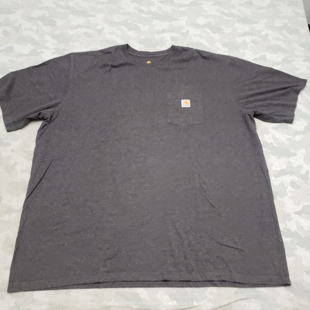 Carhartt Shirt Mens 4XL Gray Original Fit Pocket Short Sleeve Workwear